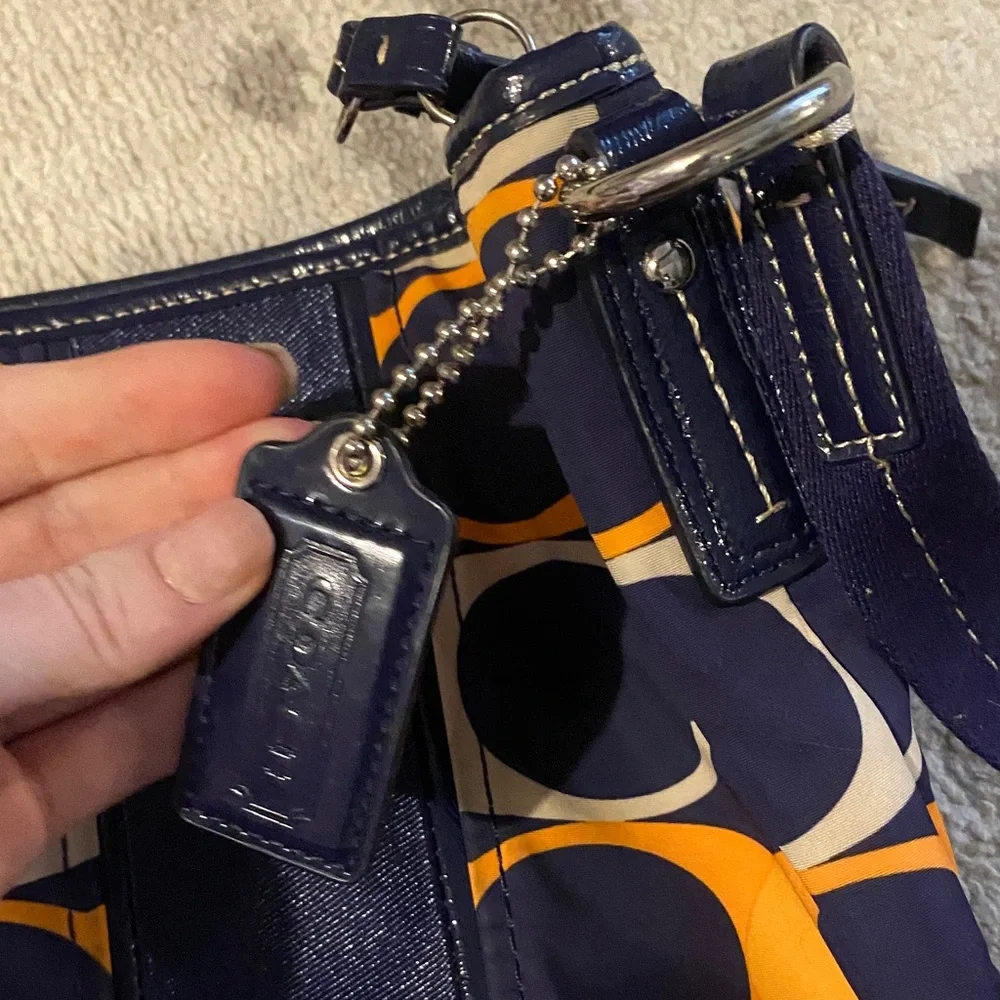 Coach Blue and Orange Crossbody Bag - Picture 5 of 11